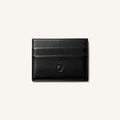 Porte-cartes OSZI First Touch en cuir d'agneau plongé noir, vue de face