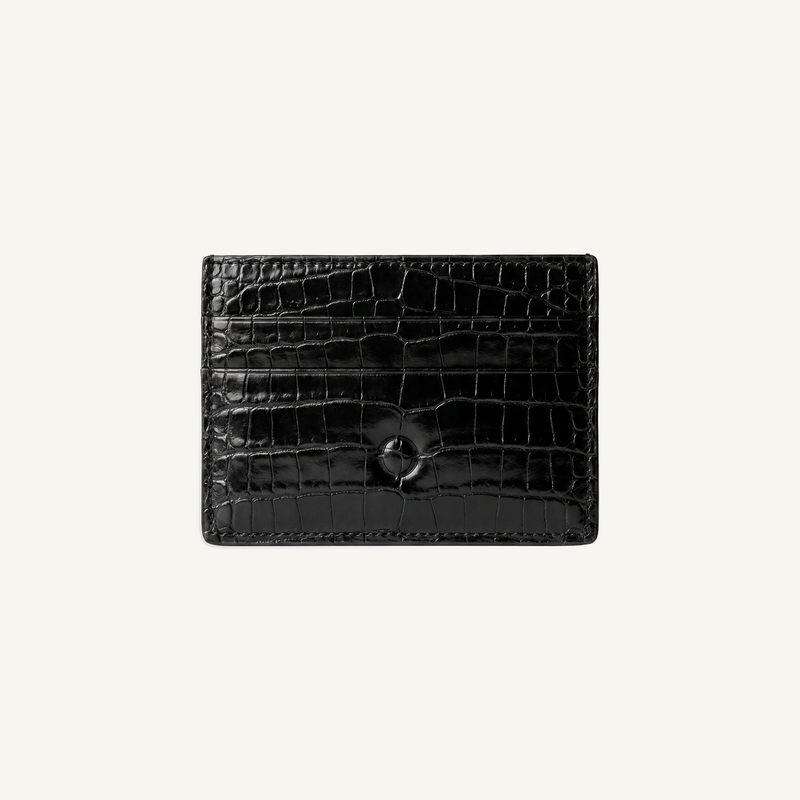 Porte-cartes First Touch Alligator — Noir Alligator Mat