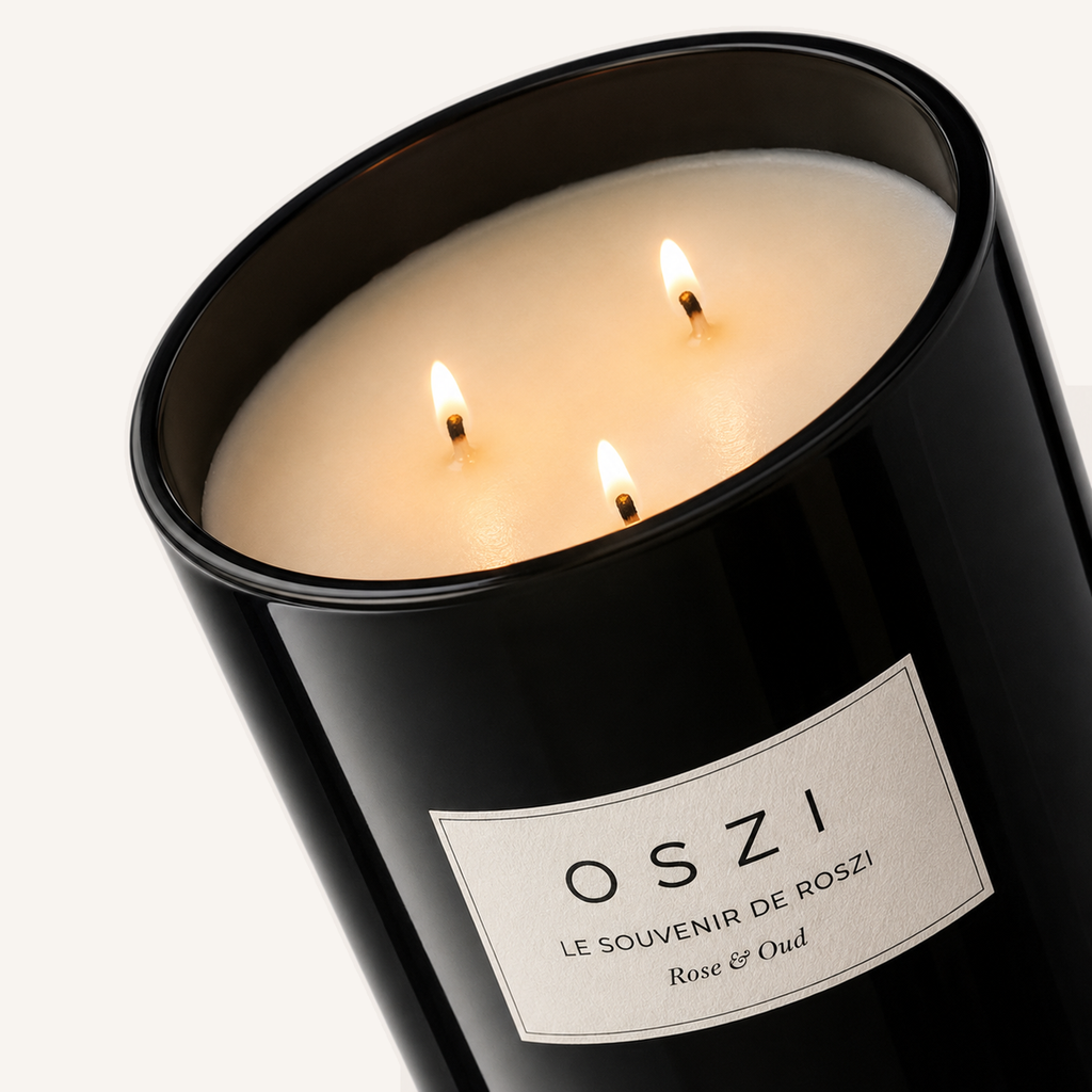 Bougie d'atmosphère Souvenir de Roszi Rose Oud